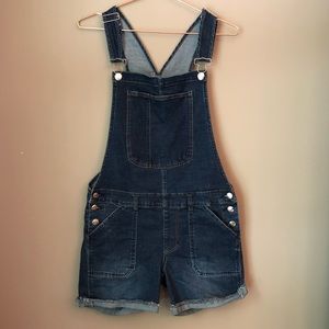 Rue21 Dark Blue Jean Shorts Overalls
